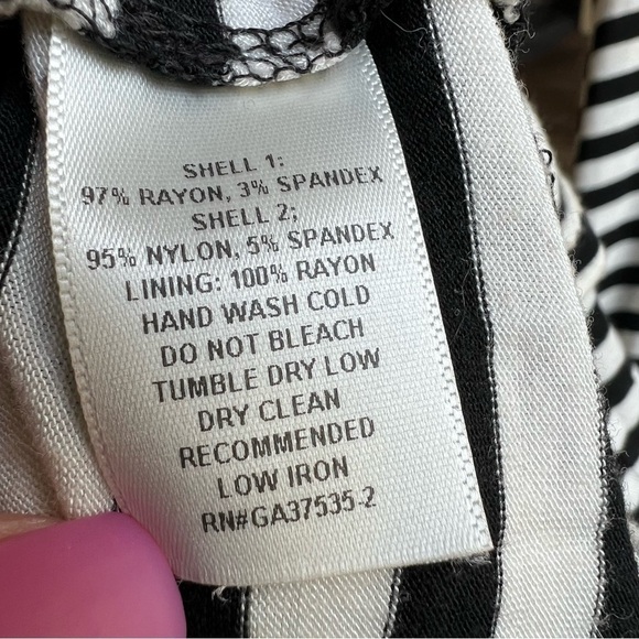 Monteau Women’s Black & White Striped Maxi Dress, Size Medium - Picture 6 of 9